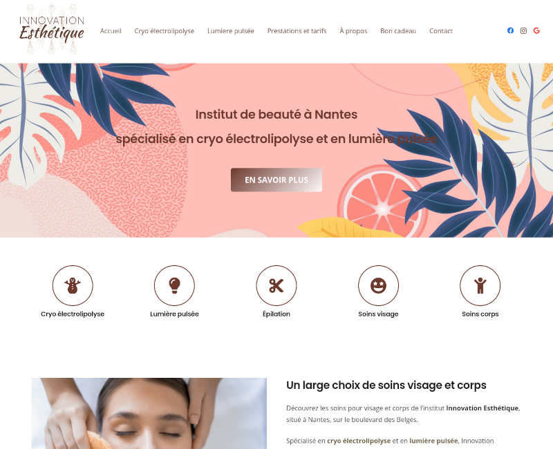 creation site web nantes anne-sophie menuel institut beaute